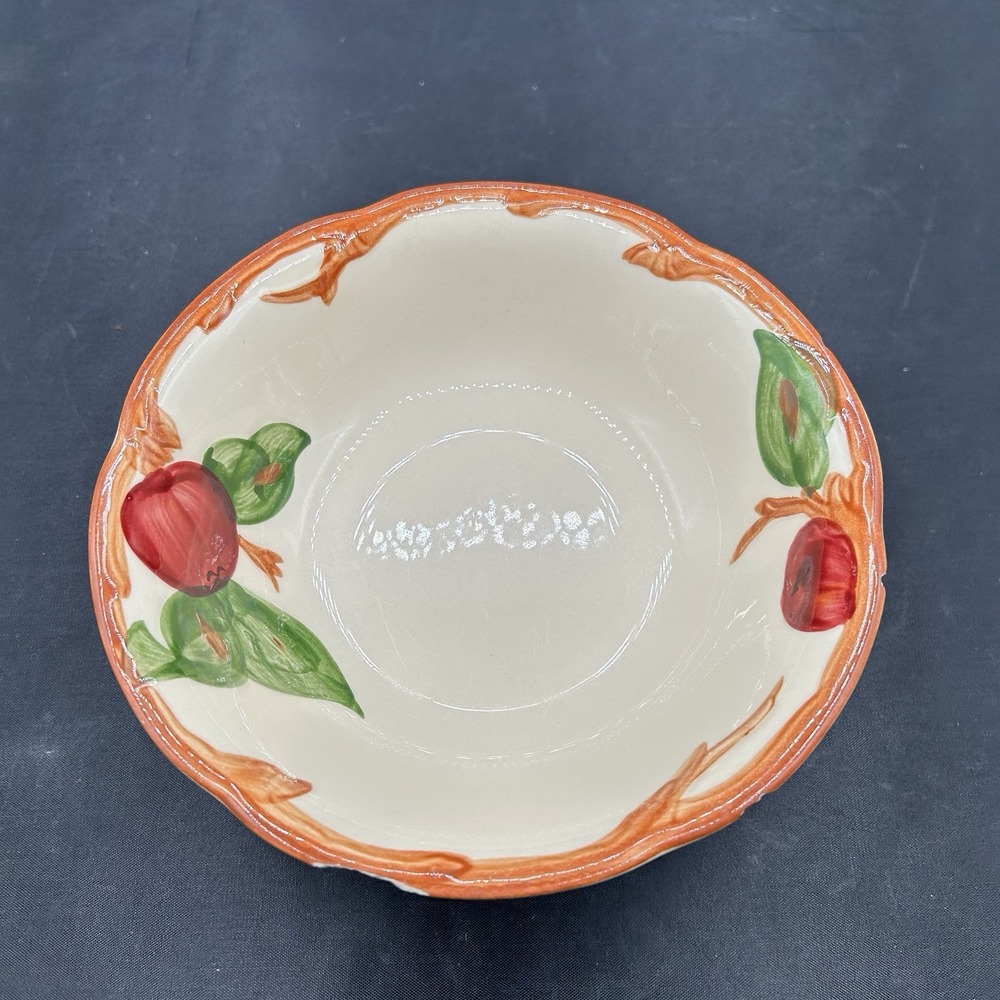 Franciscan Apple Dinnerware Cereal Bowl Dish 6" Hand Painted U.S.A. 1960s